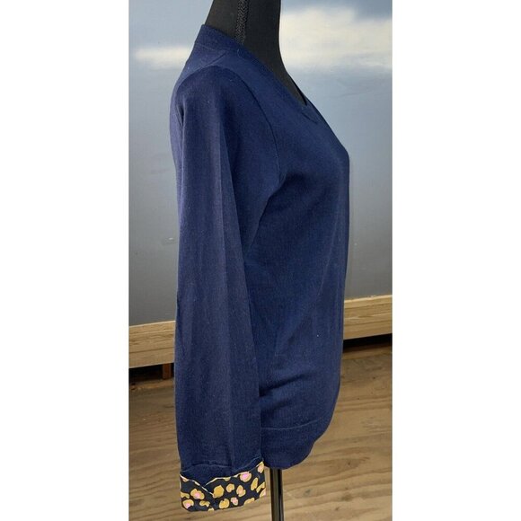 J Crew Pullover Size Small 100% Merino Wool Round Neck Fancy Cuff - Picture 5 of 14